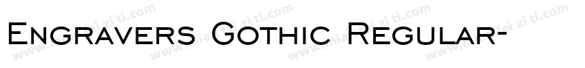 Engravers Gothic Regular字体转换